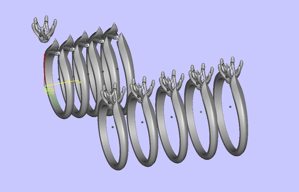 Two-Tone Classic Engagement ring 3dmodel 3D print model_14