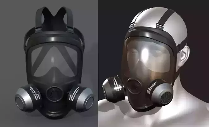 Gas mask helmet 3d model military combat low poly Low-poly 3D model Gas mask helmet 3d model military combat low poly Low-poly 3D model