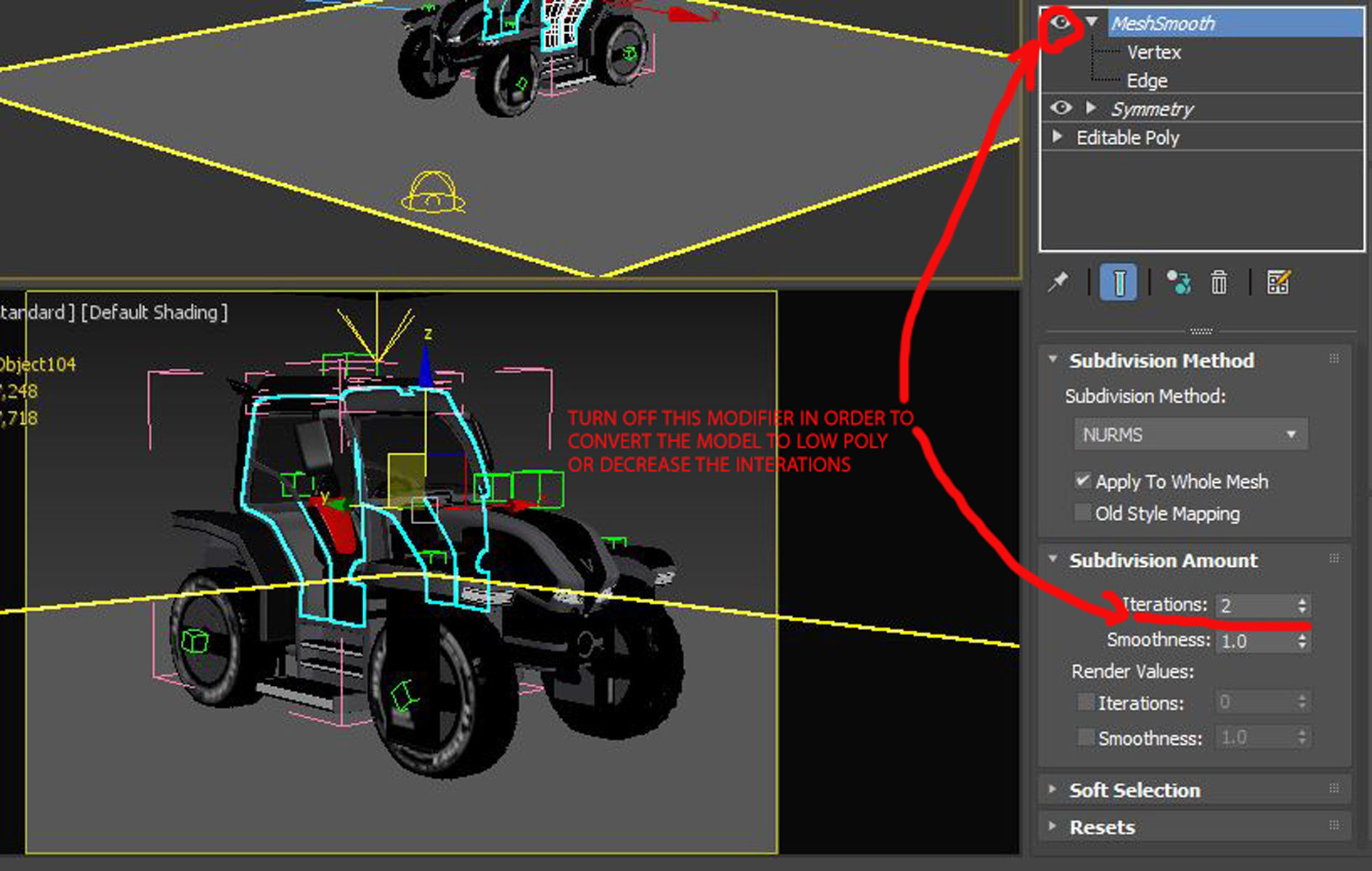 Modular Tractor Low-poly 3D model_20