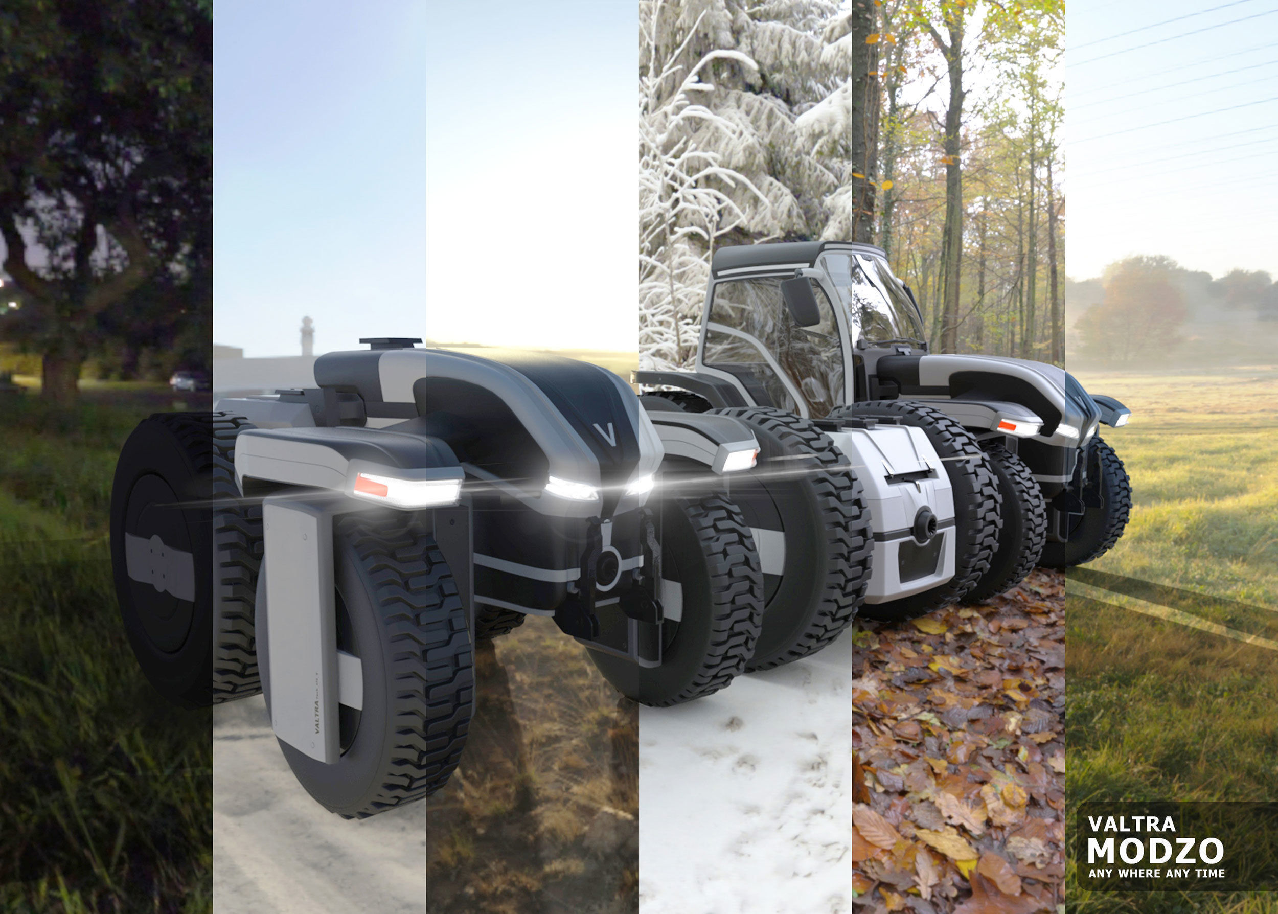 Modular Tractor Low-poly 3D model_21