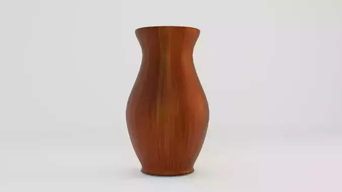 A simple wooden pot
