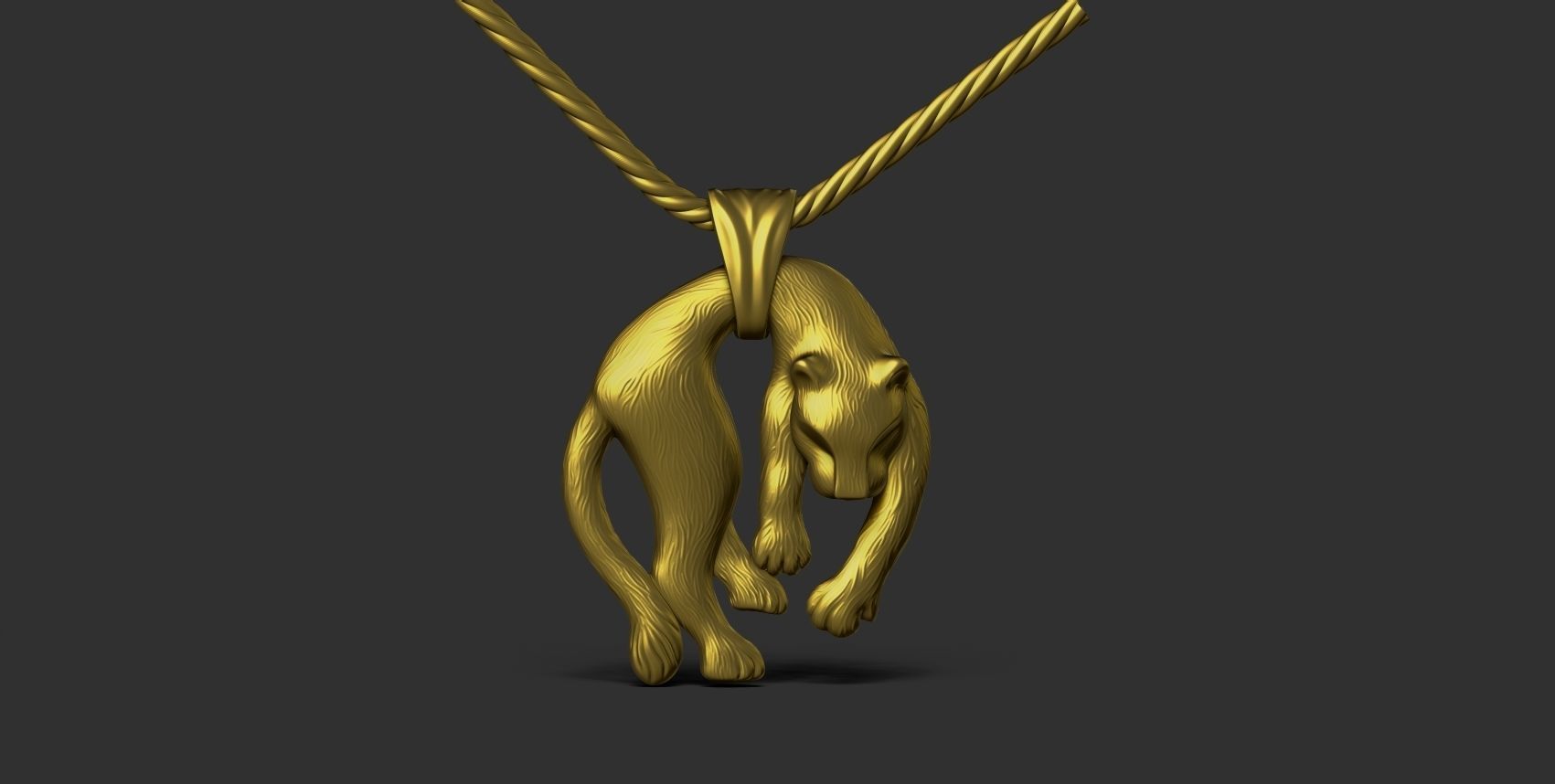 panther  pendant 3D print model_1