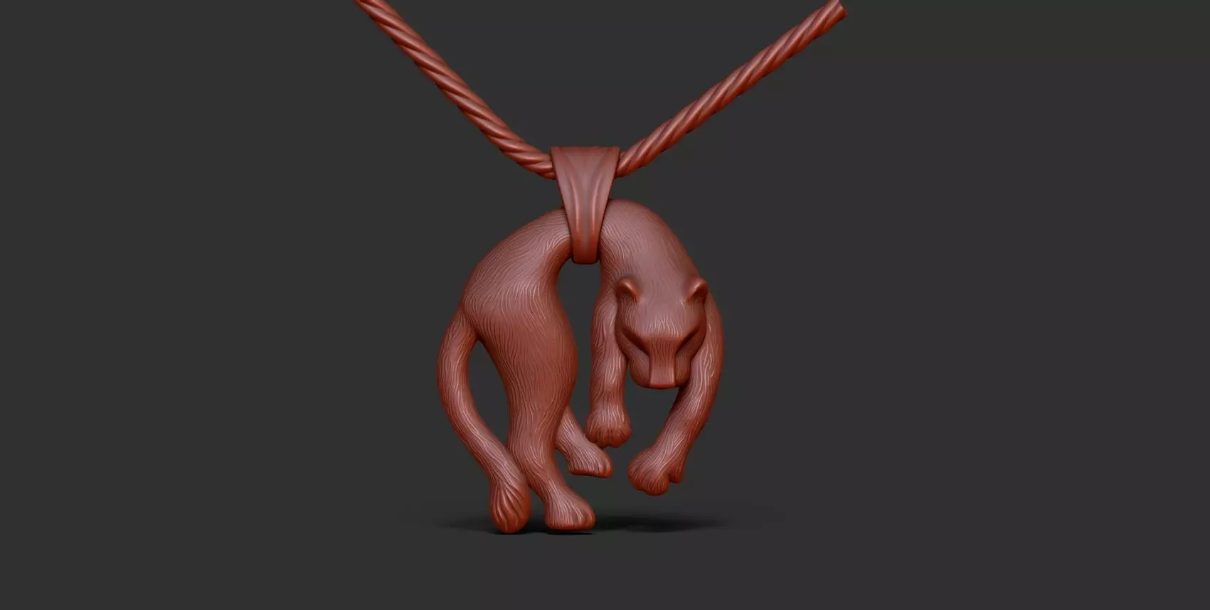 panther  pendant 3D print model_0
