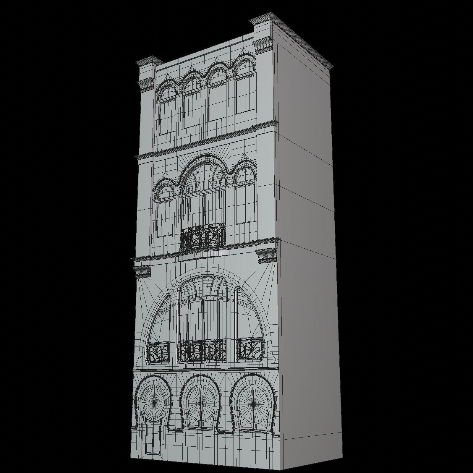 Art nouveau house 3D model_1