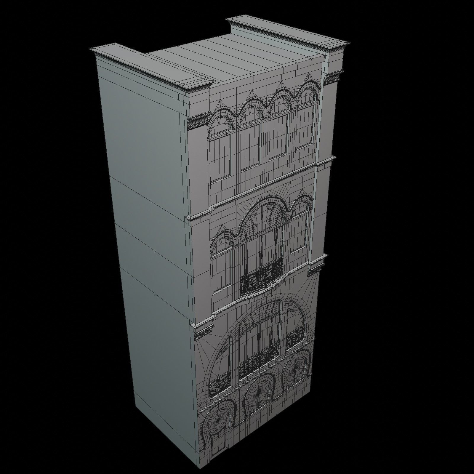 Art nouveau house 3D model_10