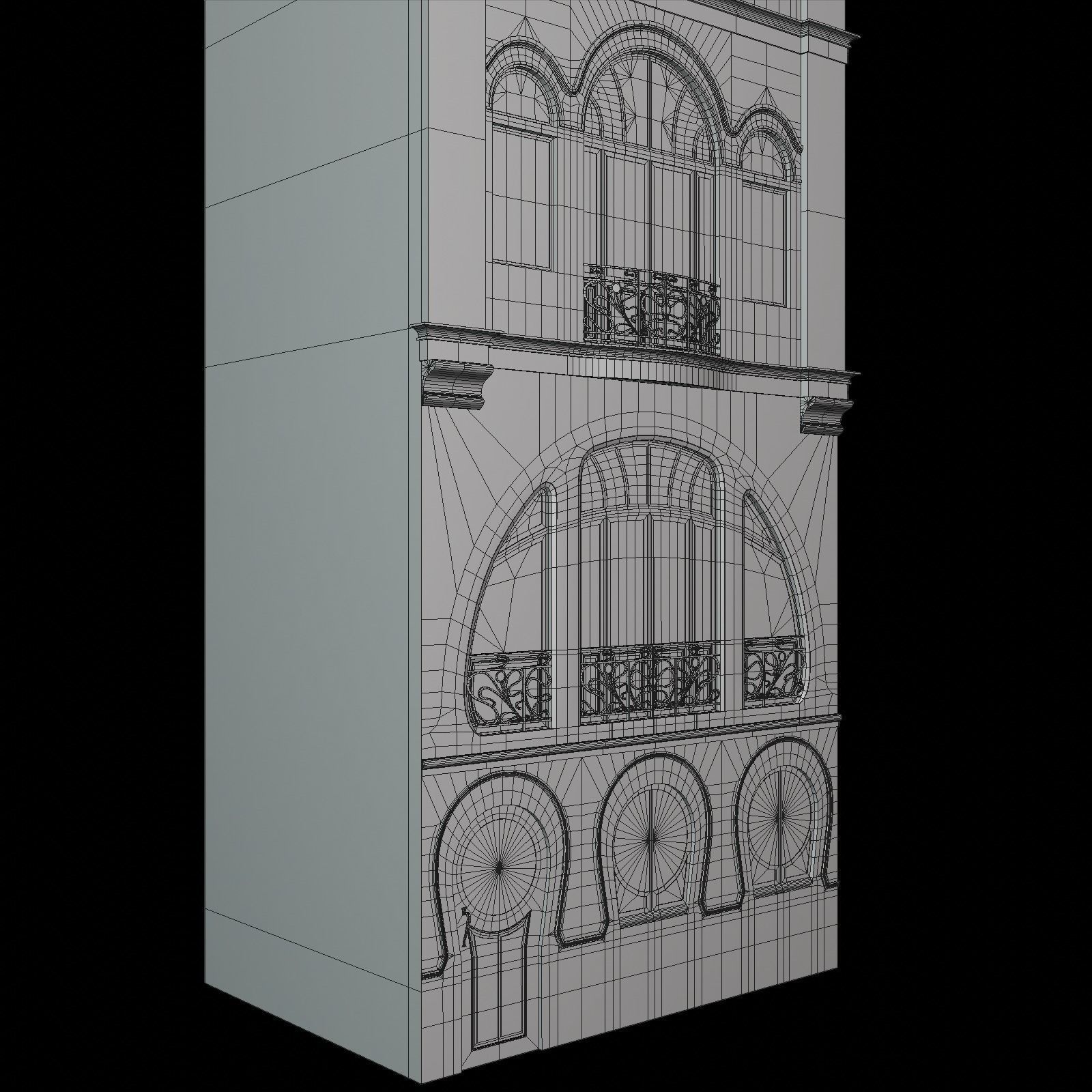 Art nouveau house 3D model_3