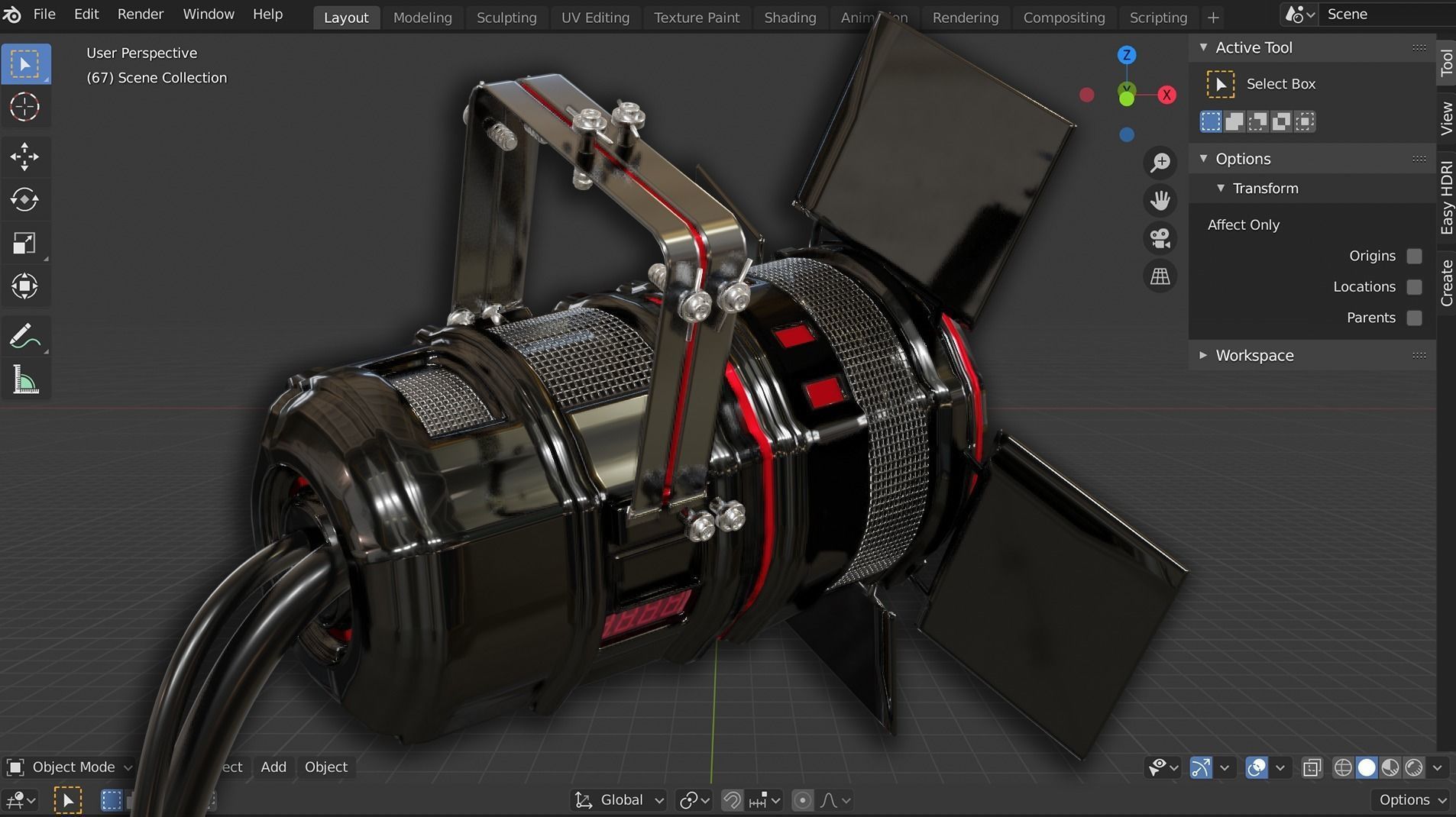 Par Stage Theater and Film Light  Free 3D model_2