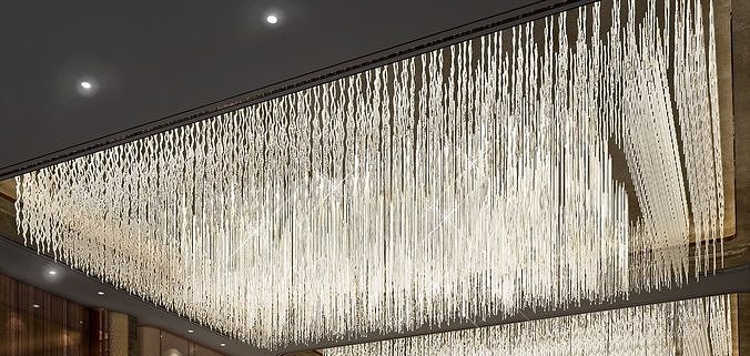 chandelier01 pool with stripes 3D model