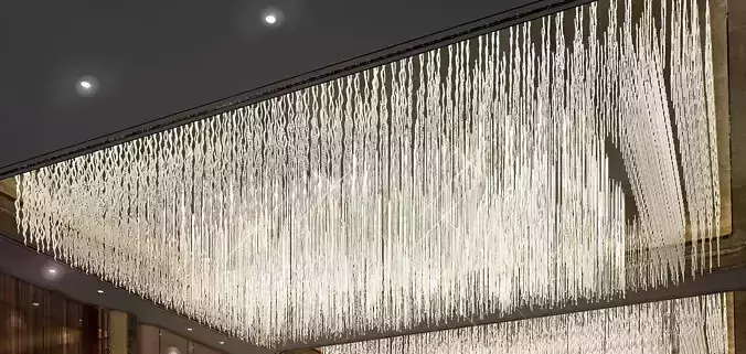 chandelier01 pool with stripes