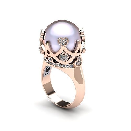 pearl ring 3D print model