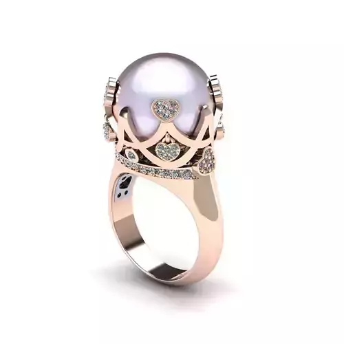 pearl ring 3D print model