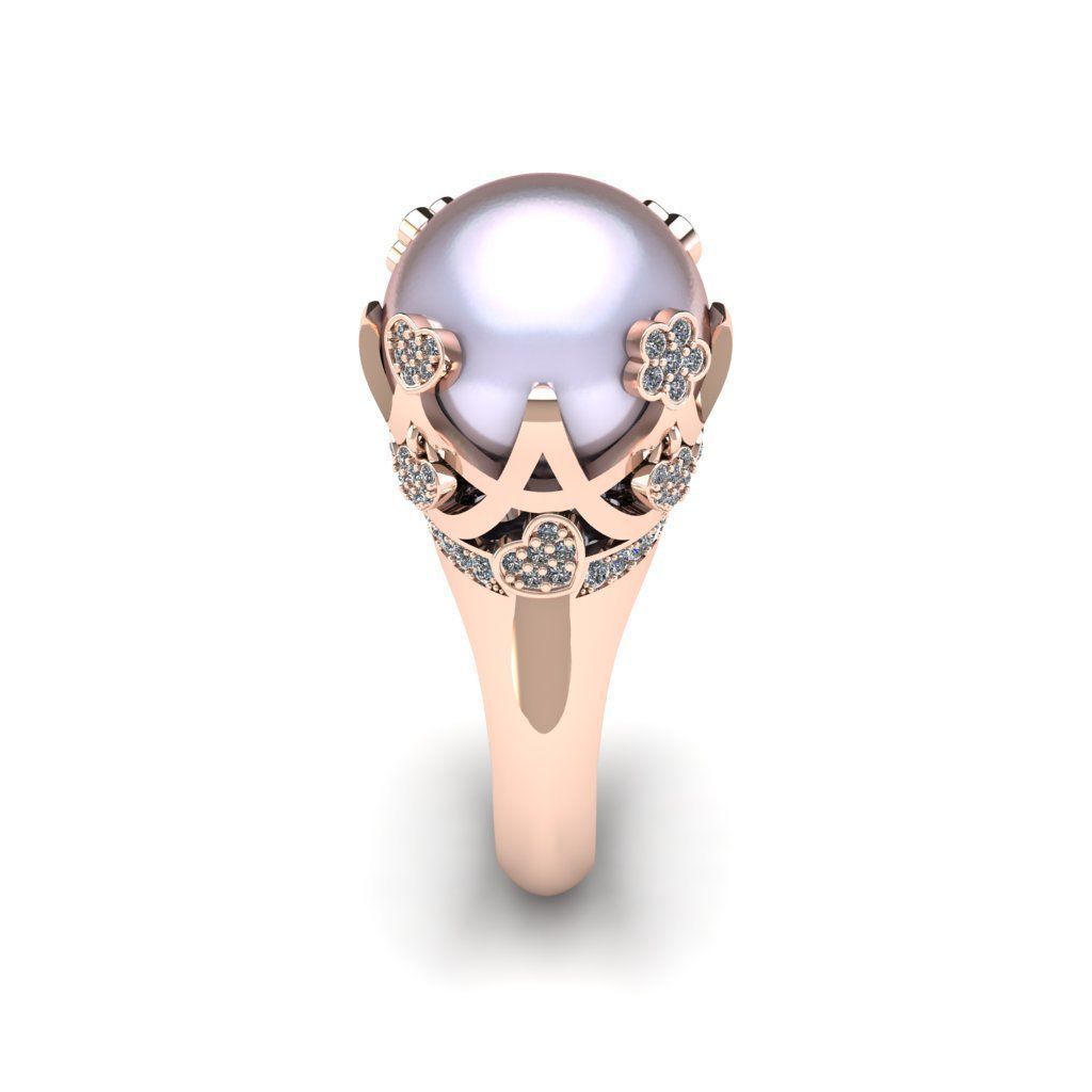 pearl ring 3D print model_2