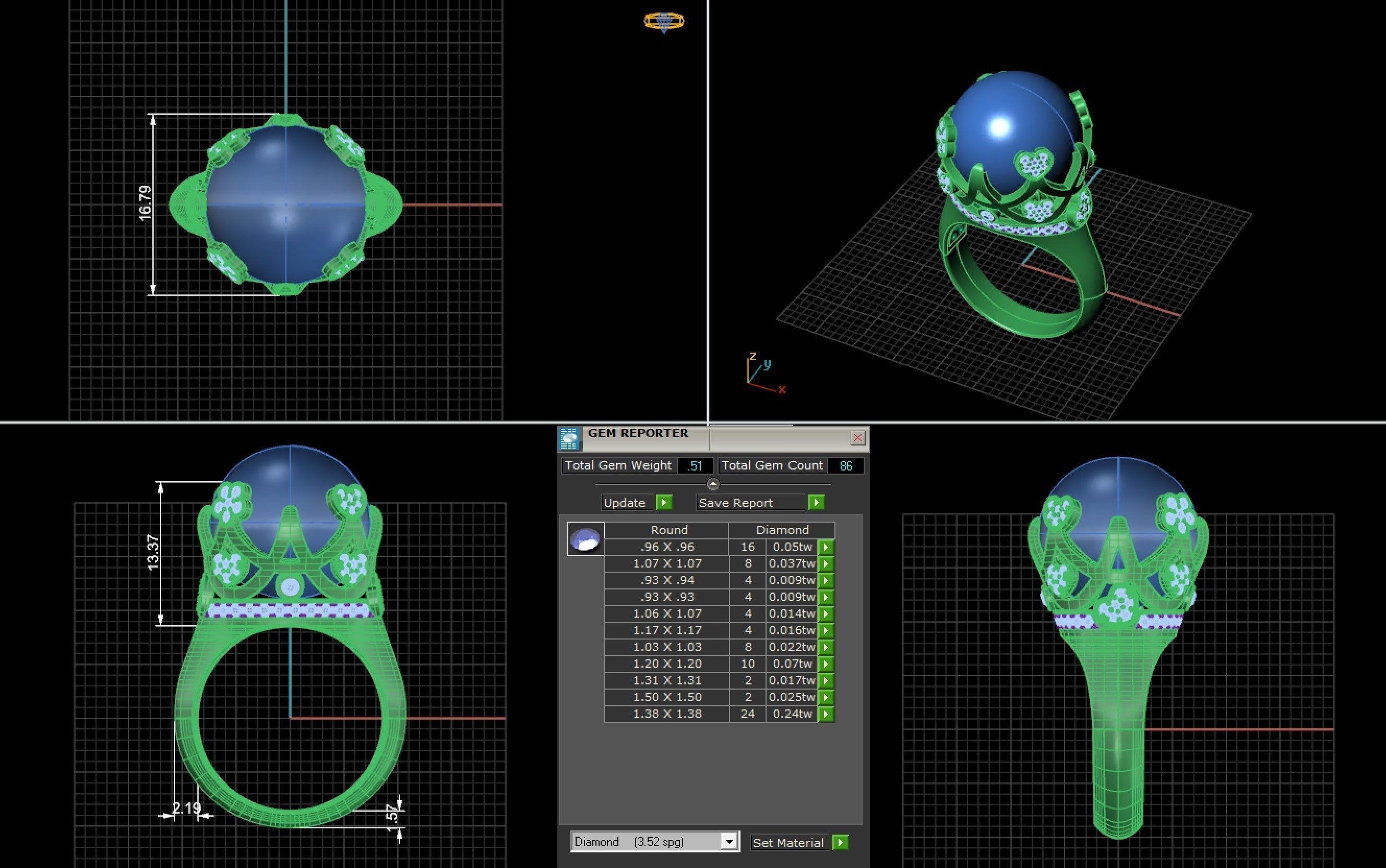 pearl ring 3D print model_3