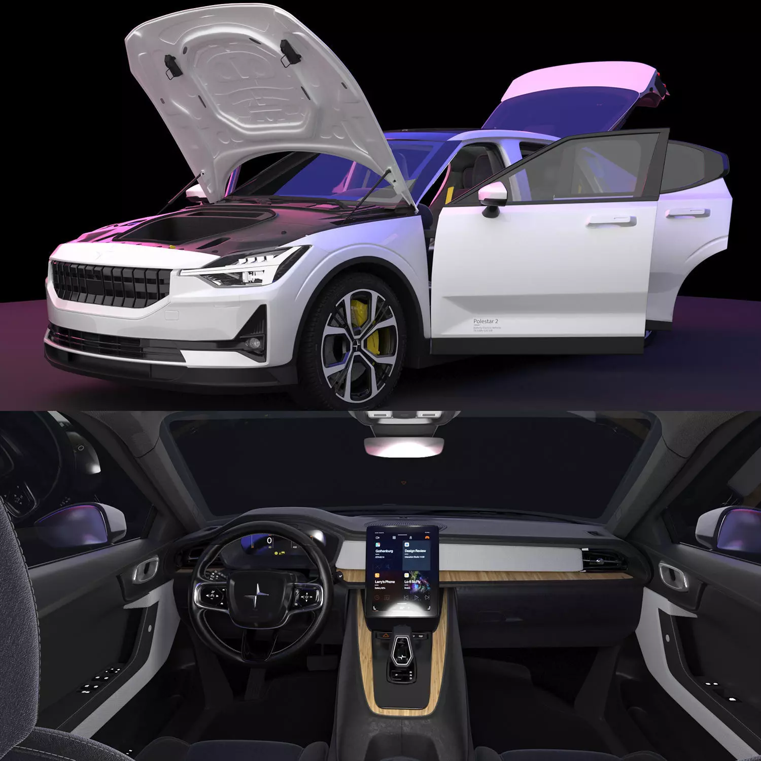 Polestar 2 volvo 3D model_0