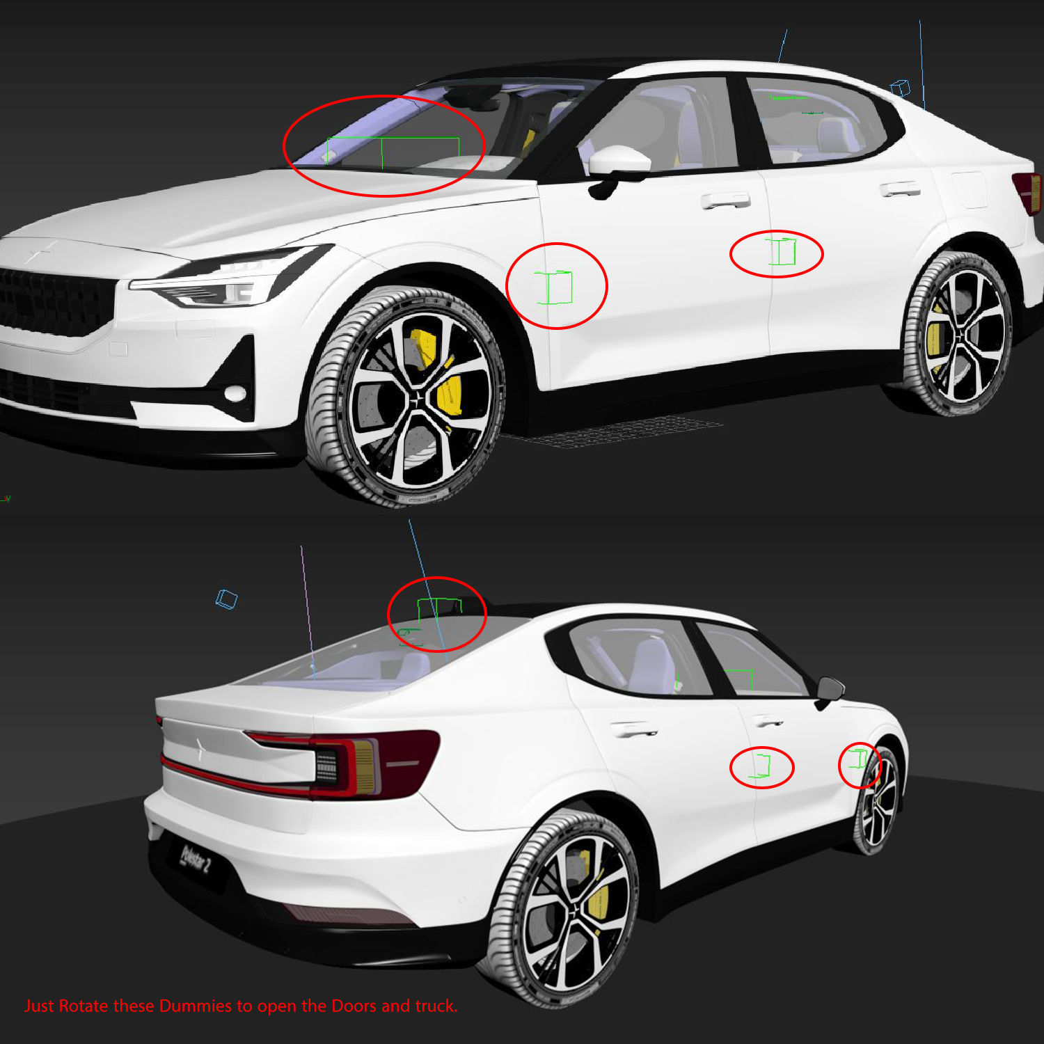 Polestar 2 volvo 3D model_29