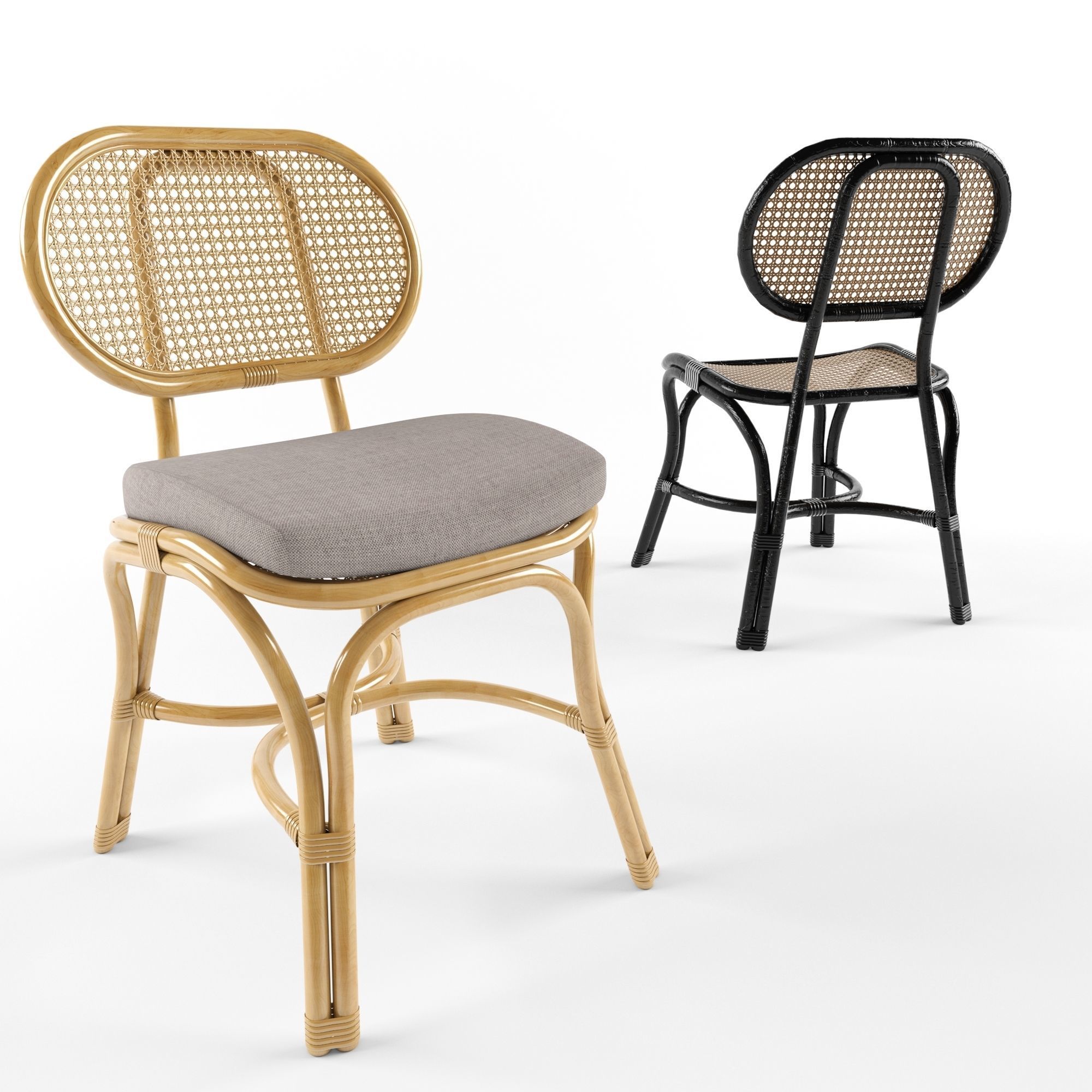 Chair Rattan 5 Bodeco 3D model_1
