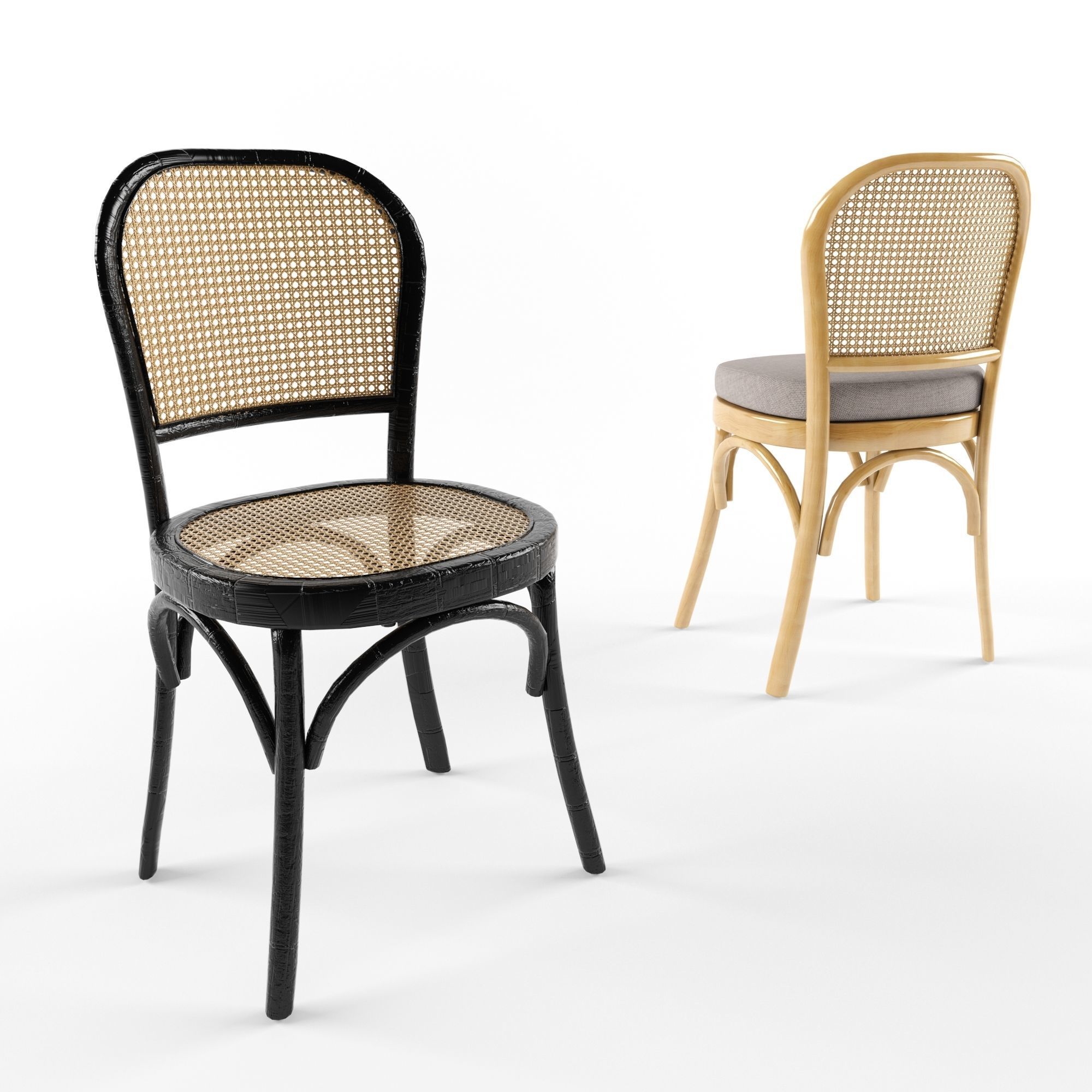 Chair Rattan 5 Bodeco 3D model_2