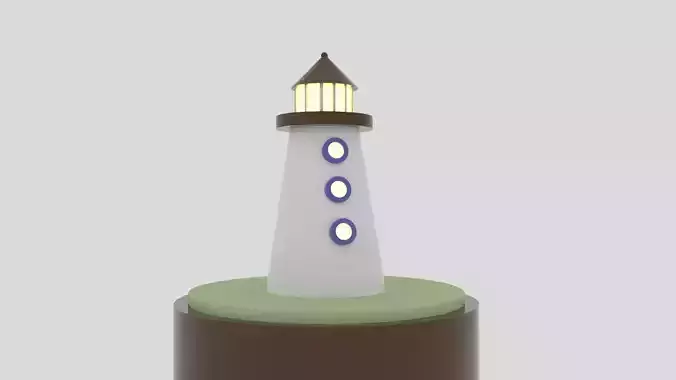 LightHouse lowpoly Low-poly 3D model