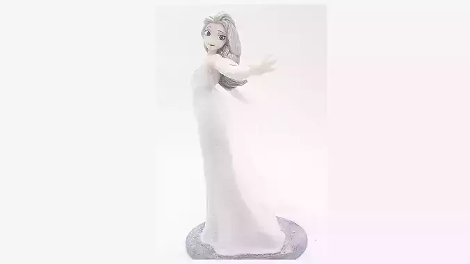 ELSA WHITE DRESS MODEL