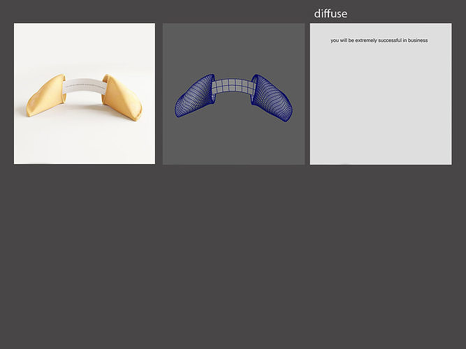 Fortune Cookie 3D model 7