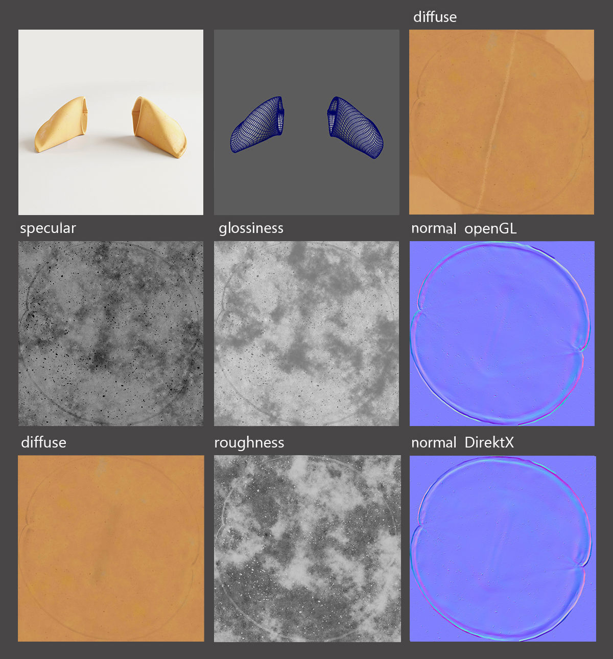 Fortune Cookie 3D model_5