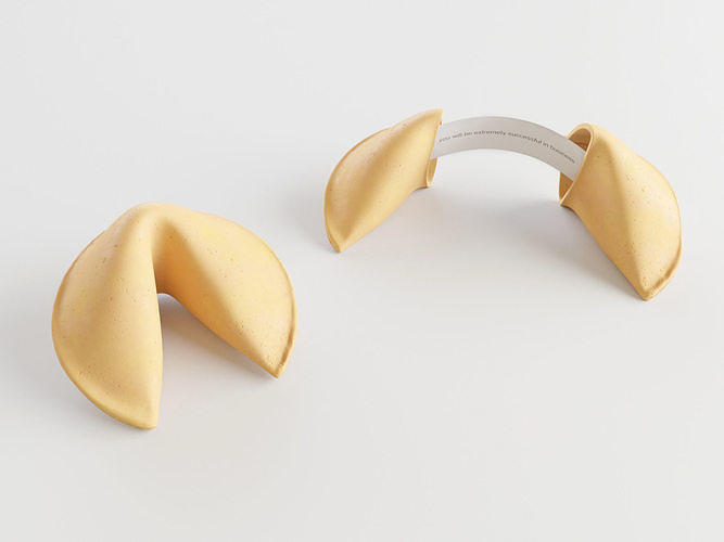 Fortune Cookie 3D model 3