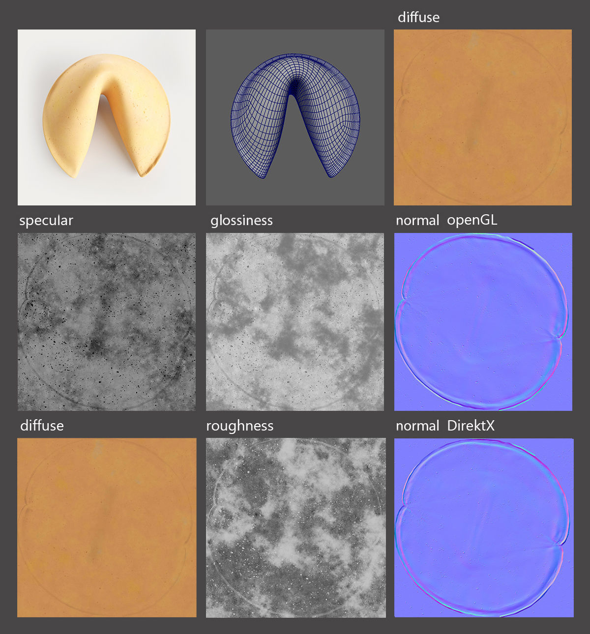 Fortune Cookie 3D model_4