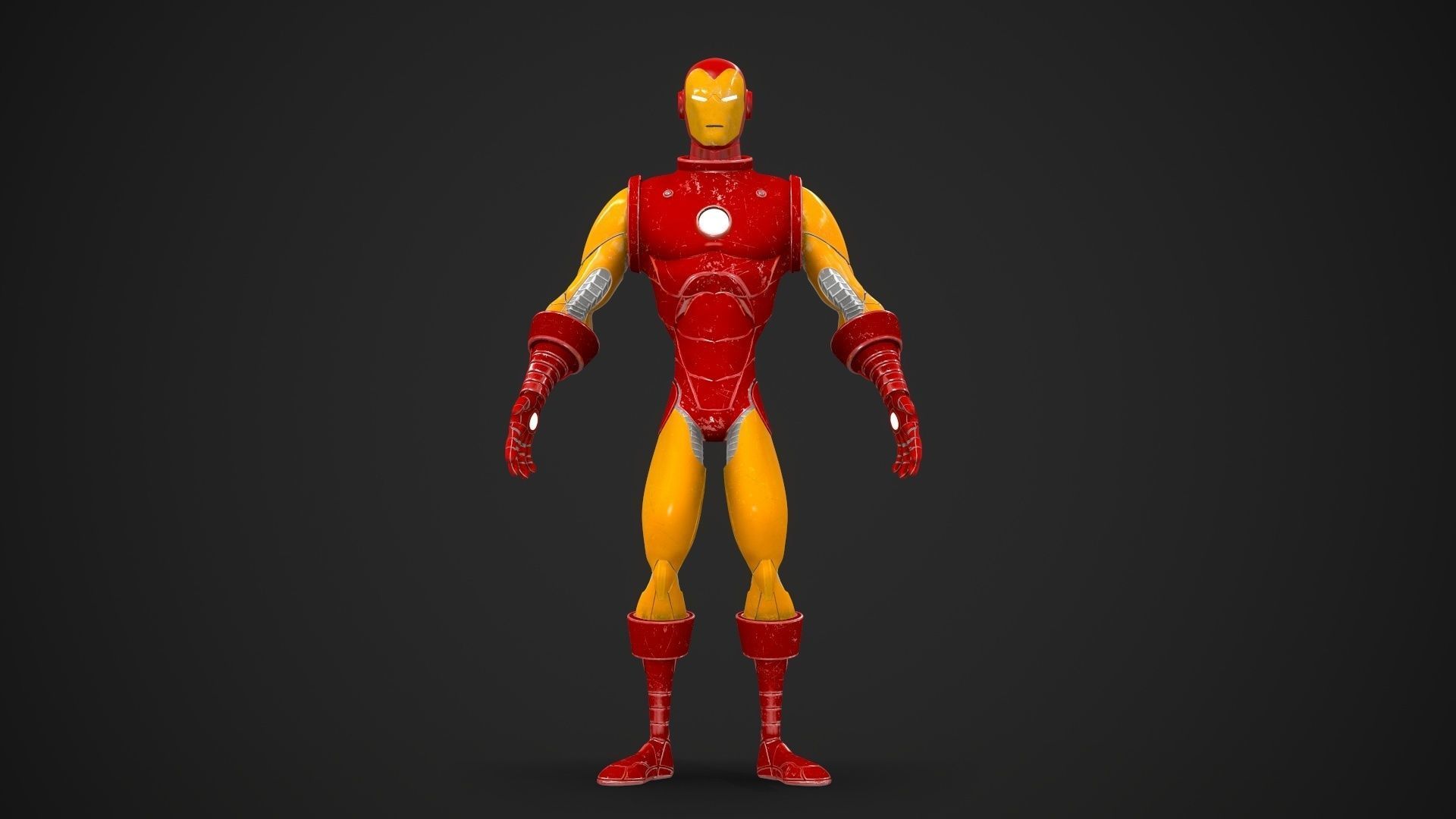 Ironman mode Cartoon  3D model_6