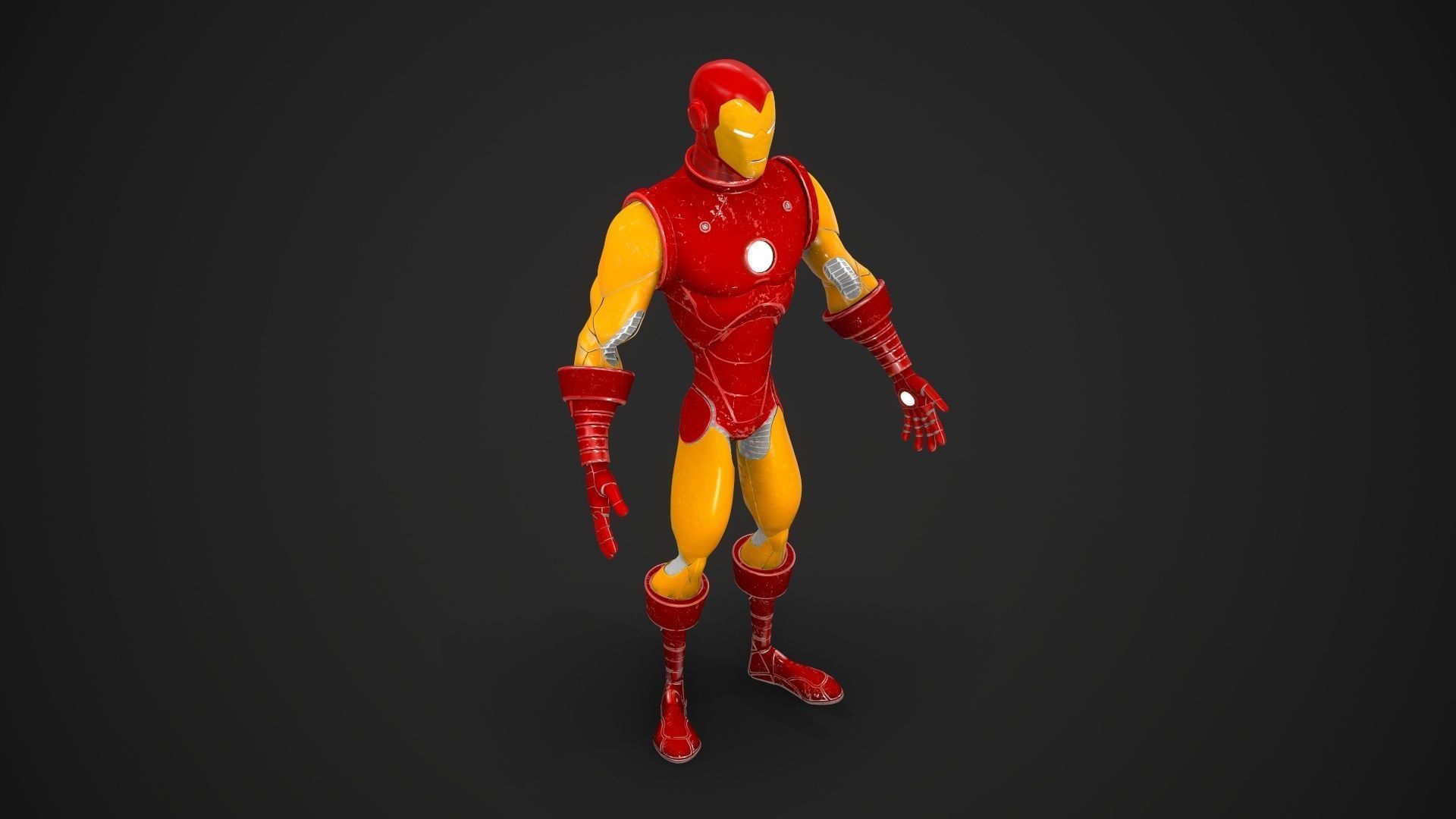 Ironman mode Cartoon  3D model_7