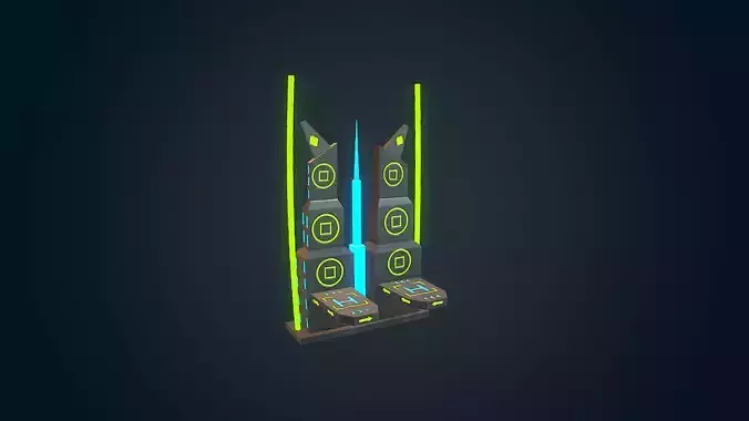 Sci-fi Building - 03 Low-poly 3D model