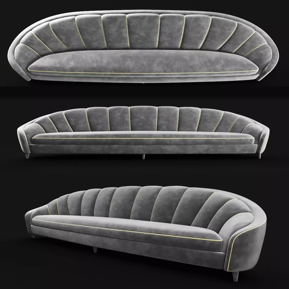 artdeco sofa Free 3D model