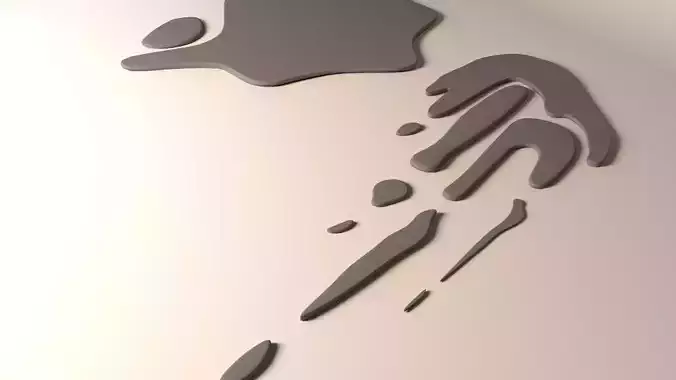 Splats spilled liquid