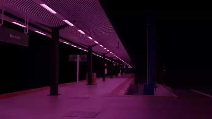 Train Station Free 3D model