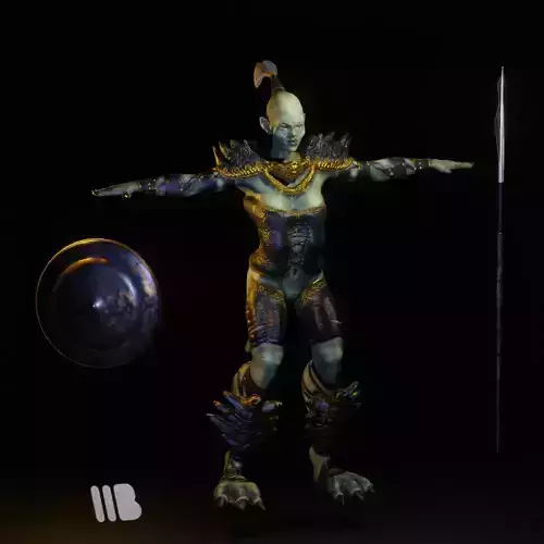 Panther woman from Diablo 2 Free low-poly 3D model