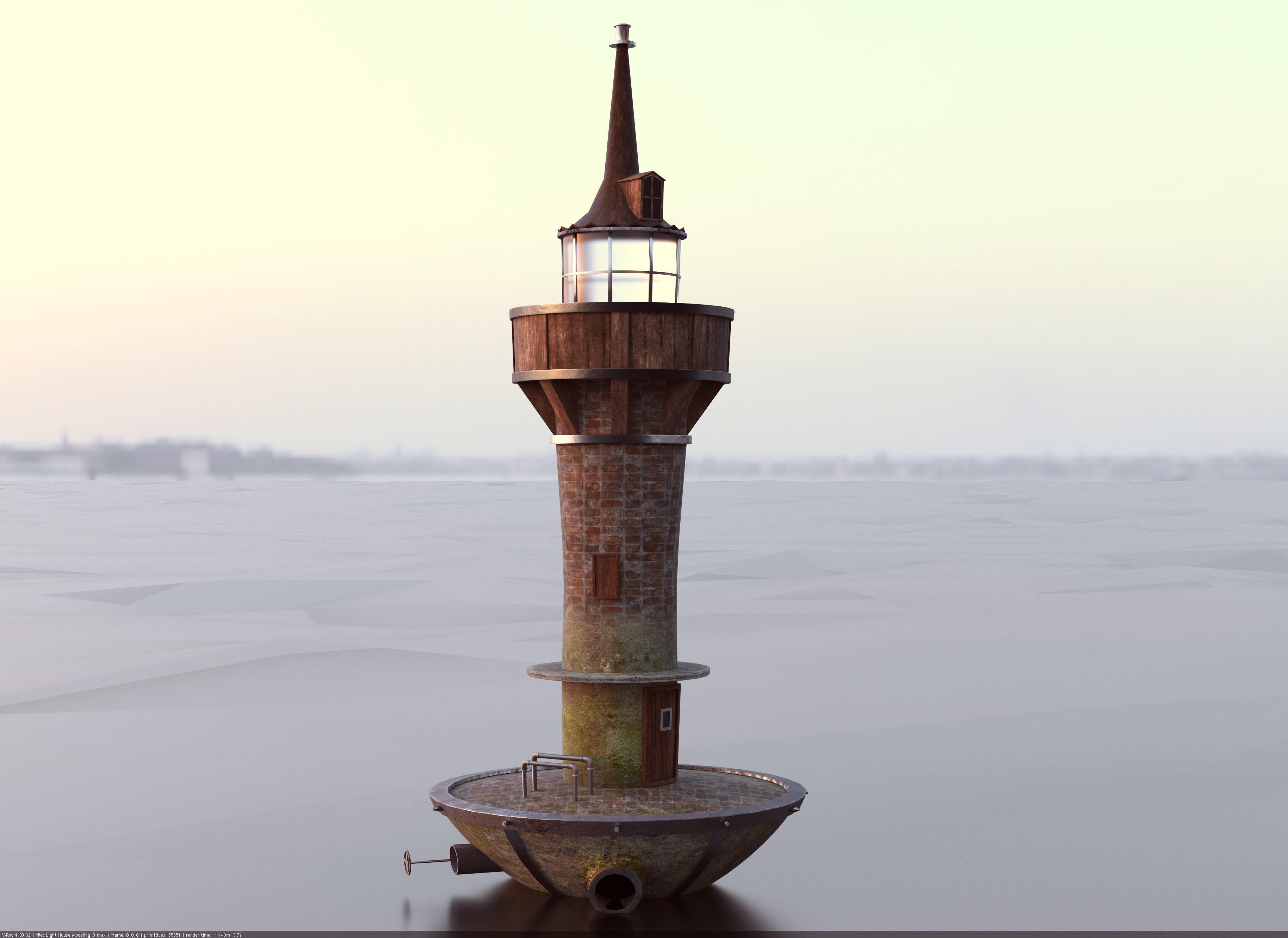 Lighthouse low-poly with PBR textures Low-poly 3D model Low-poly 3D model_1