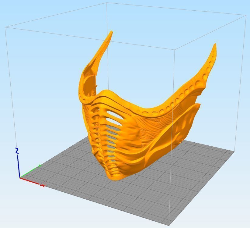 MK11 Noob Saibot Mask V1 - STL File 3D print model_6