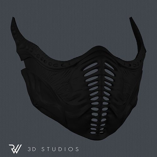 MK11 Noob Saibot Mask V1 - STL File 3D print model