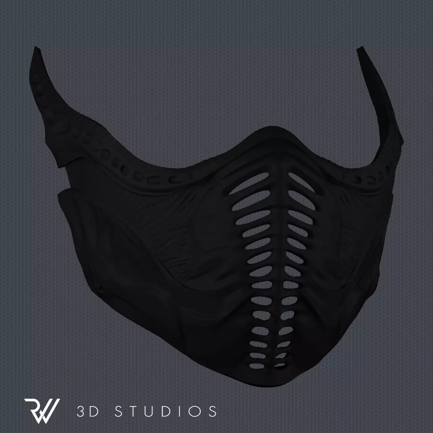 MK11 Noob Saibot Mask V1 - STL File 3D print model_0
