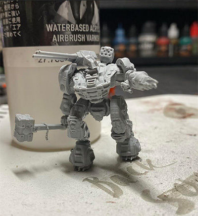 Mech- Kuznets Hammer Mech Miniature 3D print model_9