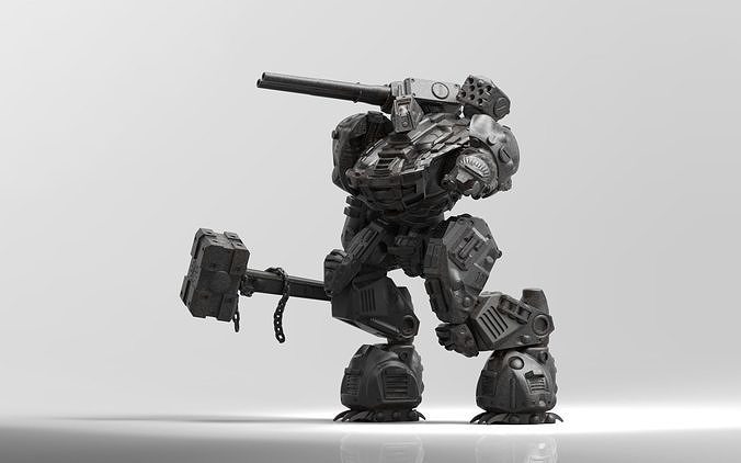 Mech- Kuznets Hammer Mech Miniature 3D print model