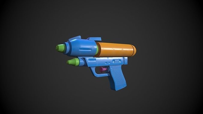 Water Gun Low-poly 3D model