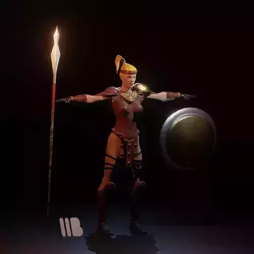 The Amazon from Diablo 2 Free 3D model