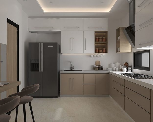 Kitchen 3ds Max 2016 Model Low-poly 3D model