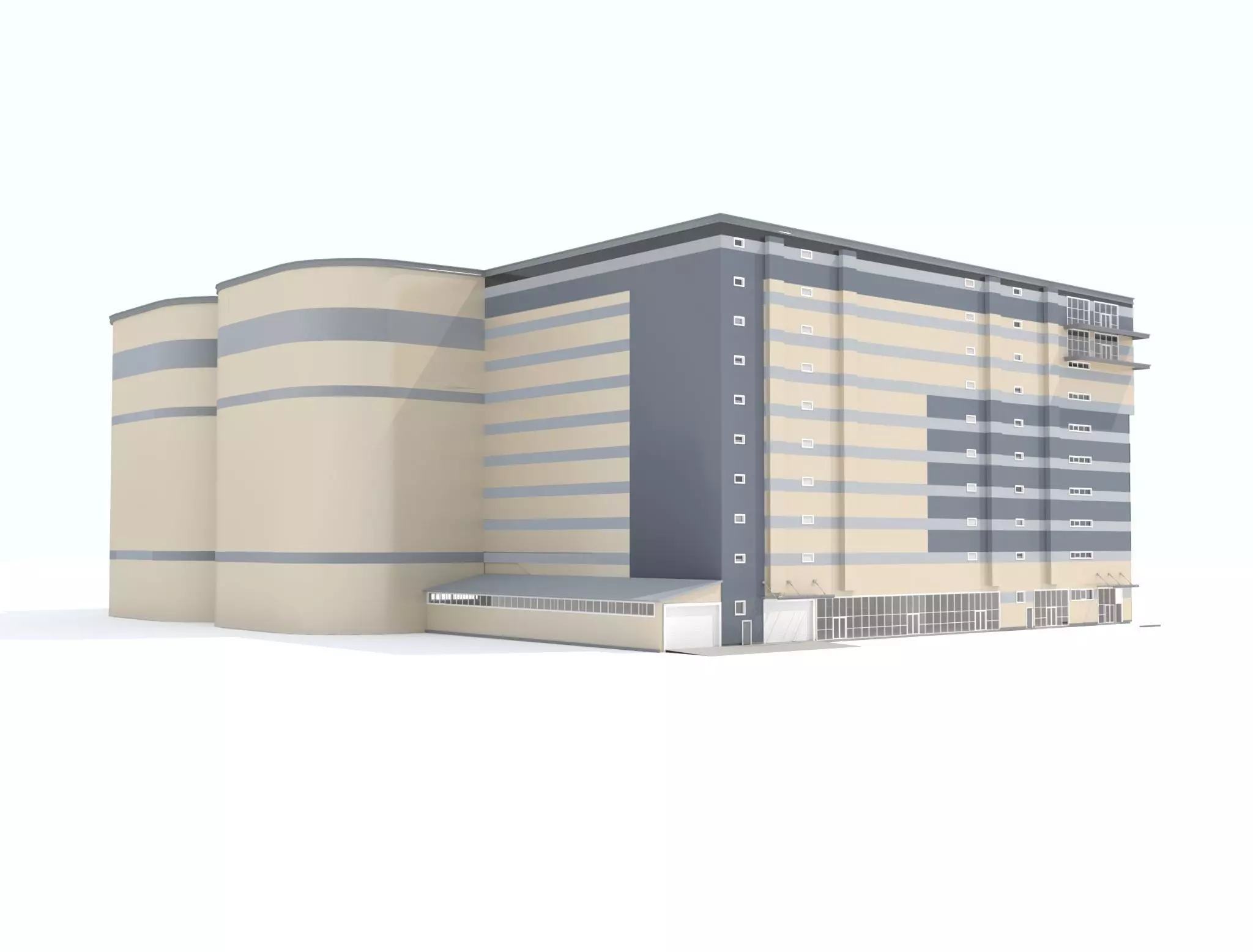 Car parking for 1256 cars of 10 floors  3D model_0