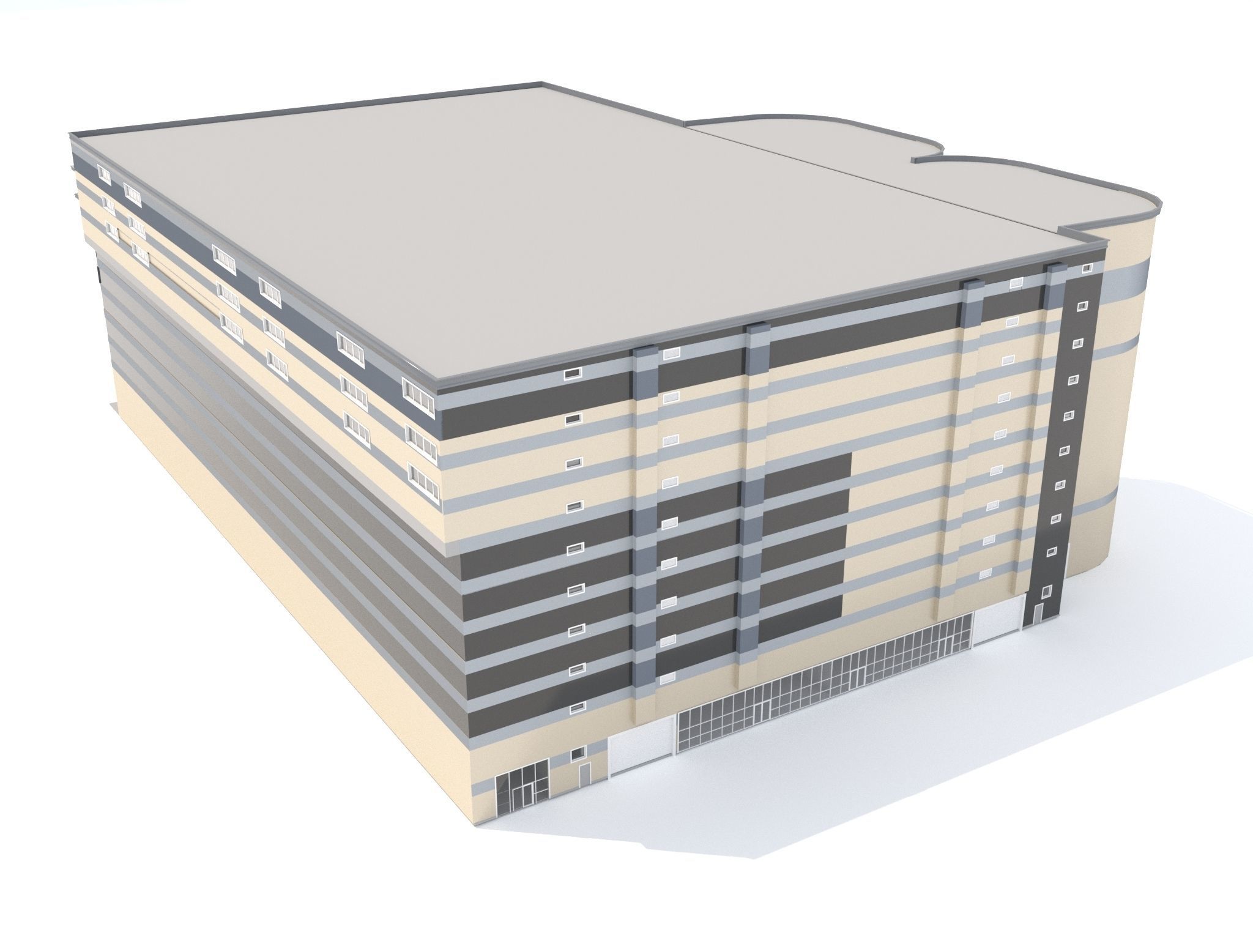 Car parking for 1256 cars of 10 floors  3D model_5