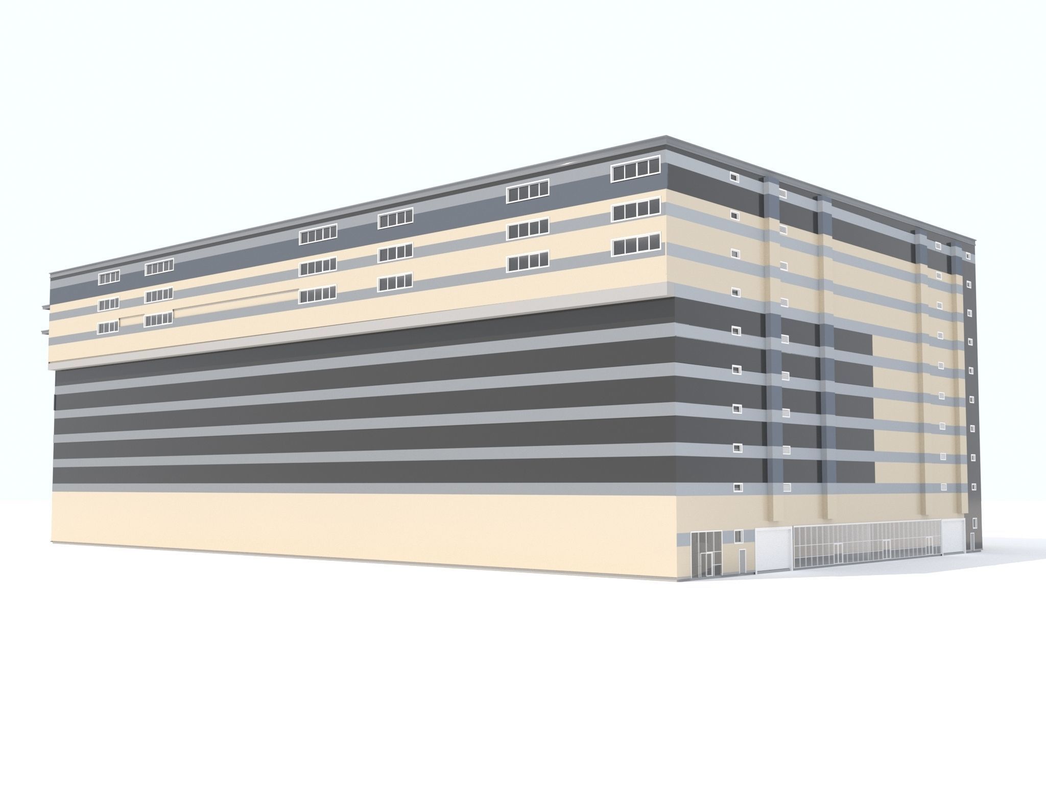 Car parking for 1256 cars of 10 floors  3D model_9