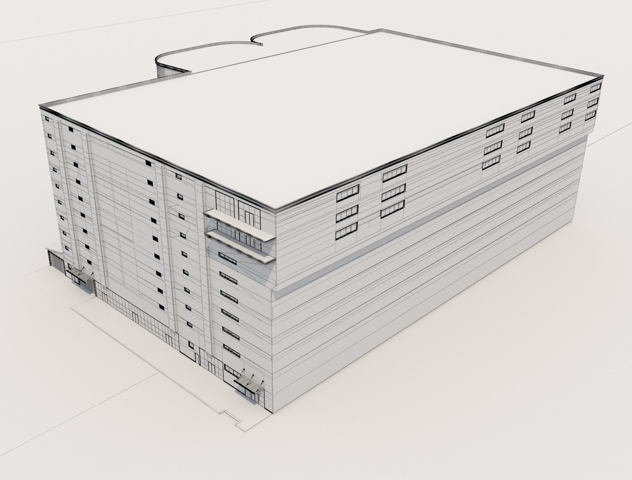 Car parking for 1256 cars of 10 floors  3D model_14