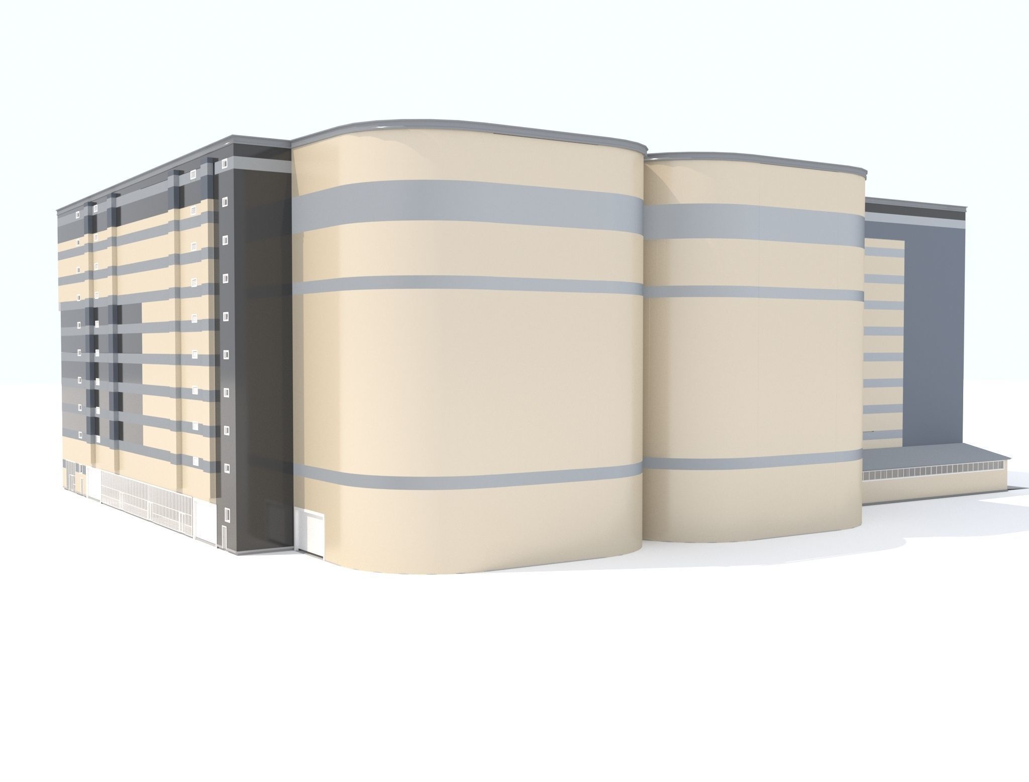 Car parking for 1256 cars of 10 floors  3D model_6