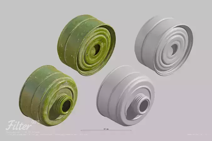 Filter GP5 RAW Scan PBR 3D model