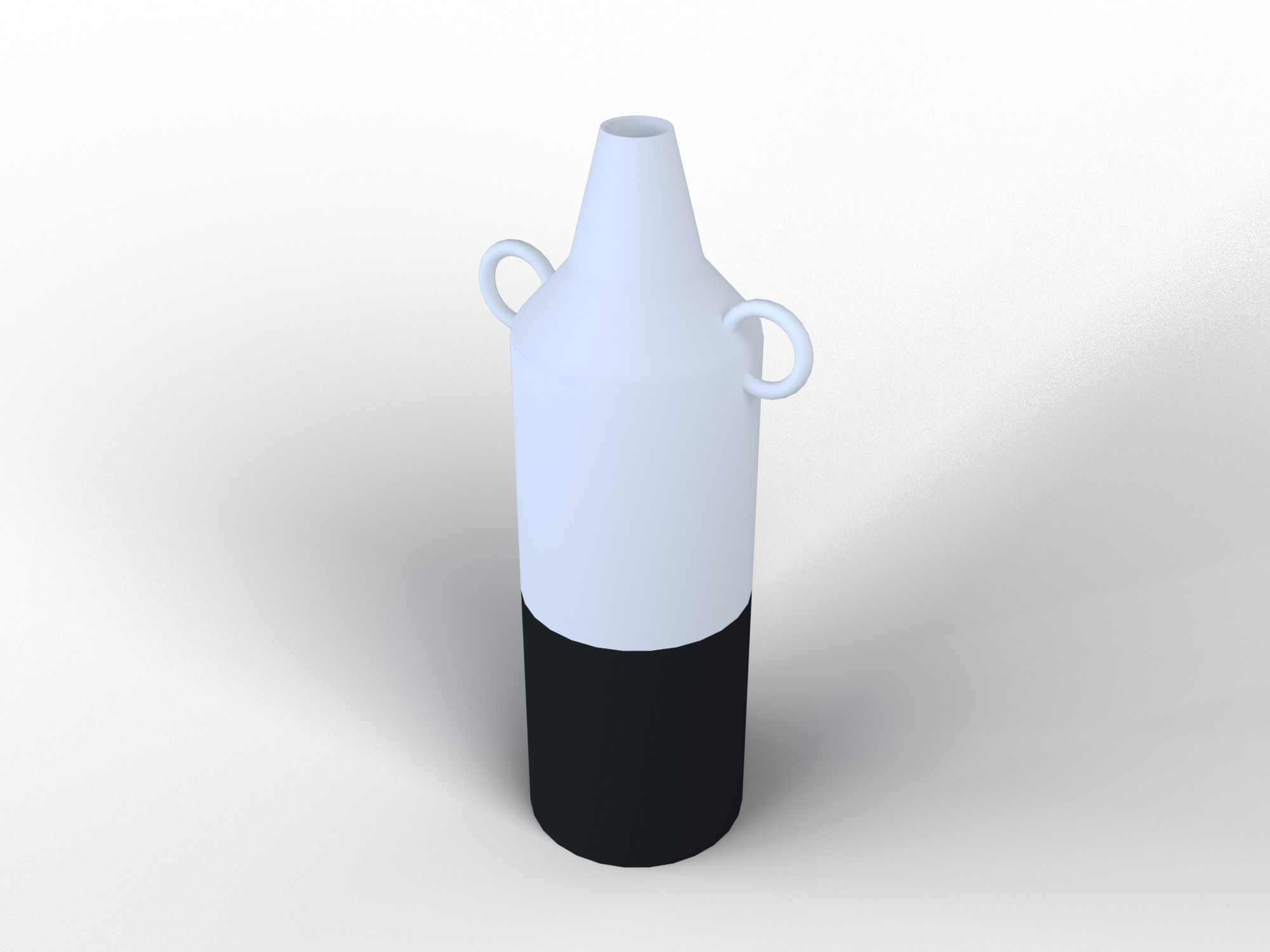 Modern BnW Vase 3D model_3